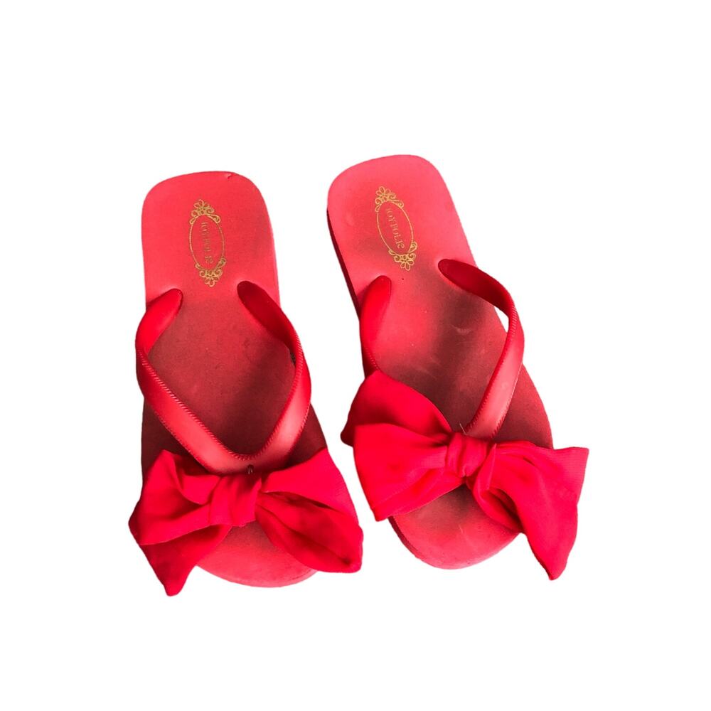 Joyfolie red flipflops sandals size 12